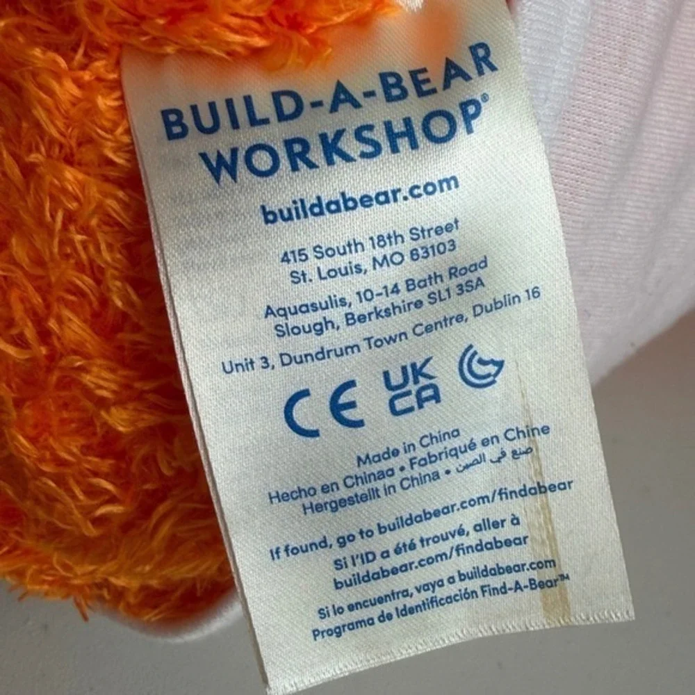 Build-A-Bear Workshop Pumpkin Glow Bear Halloween Plush Orange 16